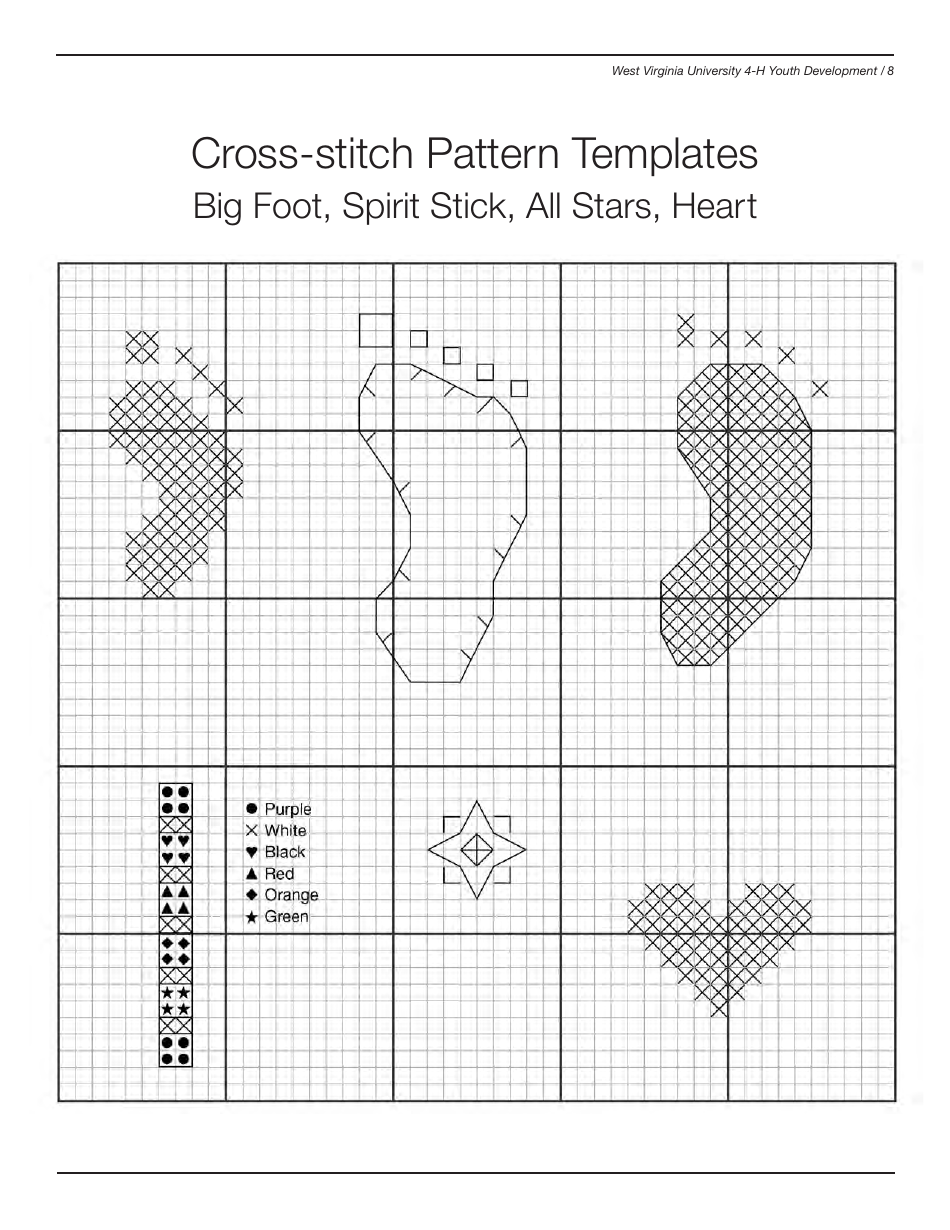 West Virginia 4-h Cross-stitch Pattern Templates, Page 8