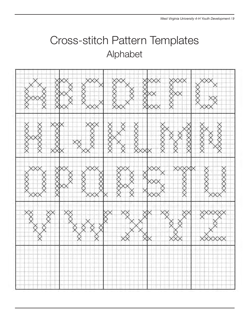 West Virginia 4-h Cross-stitch Pattern Templates, Page 9