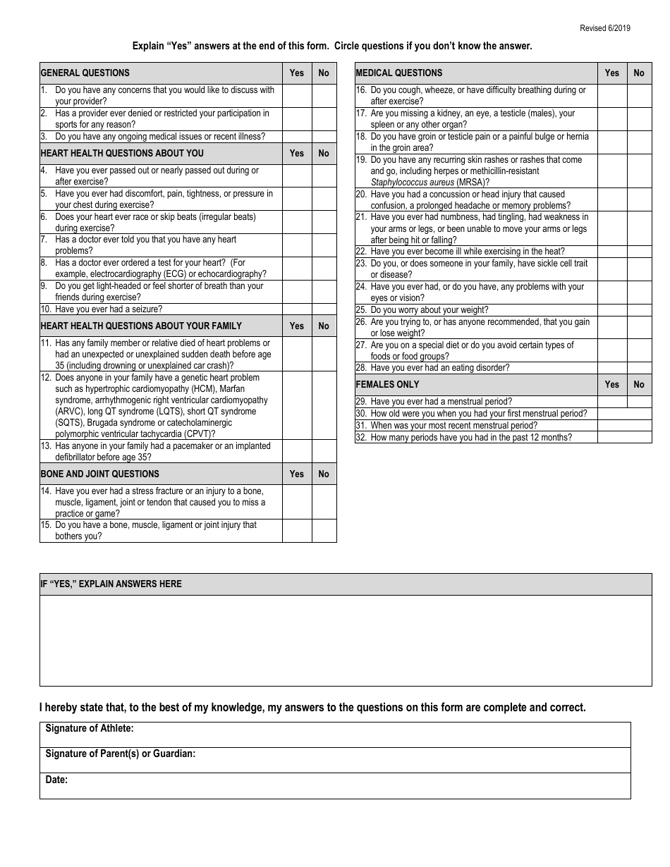 Pre-participation Physical Examination Form - Fill Out, Sign Online and ...