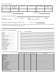Form H511.340 School Personnel Health Record - Pennsylvania, Page 2