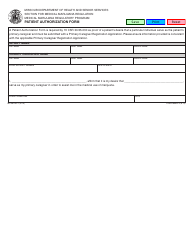 Document preview: Form MO580-3271 Patient Authorization Form - Medical Marijuana Regulatory Program - Missouri