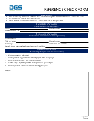 Reference Check Form - California