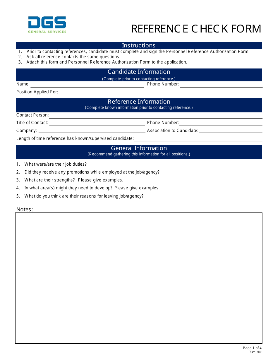 California Reference Check Form - Fill Out, Sign Online and Download ...