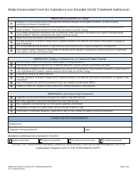 Initial Assessment Form for Substance Use Disorder (Sud) Treatment Admission - Indiana Health Coverage Programs - Indiana, Page 3