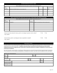 Driver Employment Application, Page 2