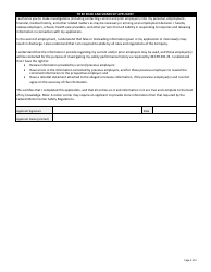 Driver Employment Application, Page 4