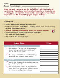 Discharge Planning Checklist, Page 2