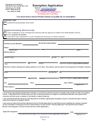 Exemption Application - Florida, Page 3