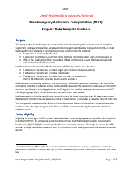 Document preview: Non-emergency Ambulance Transportation Progress Note Template
