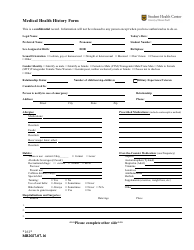 Student&#039;s Medical Health History Form