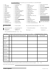 Student&#039;s Medical Health History Form, Page 2
