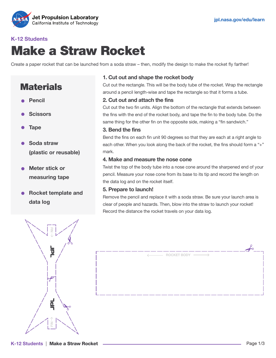 Straw Rocket Craft, Page 1