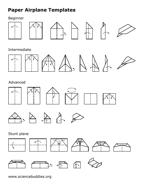 Paper Airplane Templates PDF Download Fill And Print For Free 