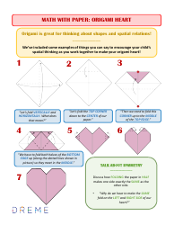 Document preview: Origami Paper Heart