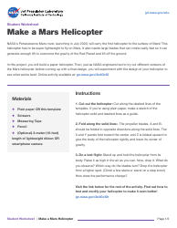 NASA Mars Helicopter Templates