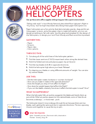 Document preview: Paper Helicopter Template - Curiodyssey