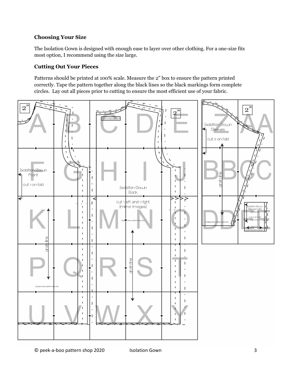 Isolation Gown Pattern Templates - Peek-A-boo Pattern Shop, Page 3