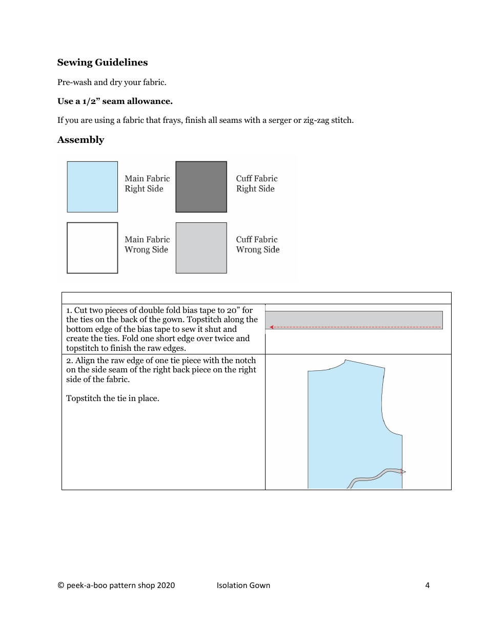 Isolation Gown Pattern Templates - Peek-A-boo Pattern Shop, Page 4
