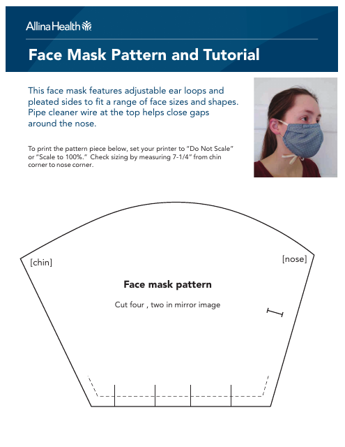 Face Mask Pattern Template - Preview
