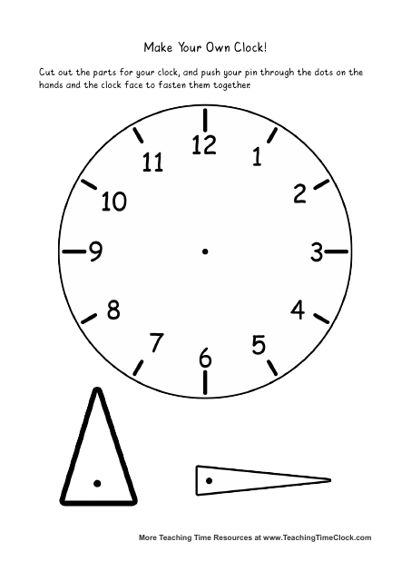 Paper clock templates - Printable designs for making your own clocks