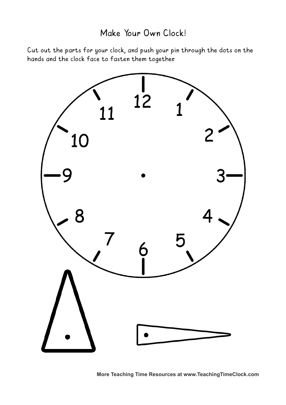 Paper Clock Templates Download Printable PDF Templateroller