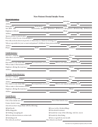New Patient Dental Intake Form - King Medical Systems