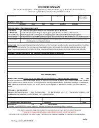 Document preview: Discharge Summary - Alameda County, California