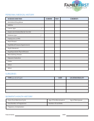 New Patient Medical History Form - Family First Medical Group, Page 2