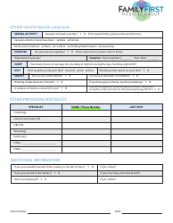 New Patient Medical History Form - Family First Medical Group, Page 4