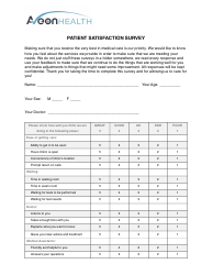 Document preview: Patient Satisfaction Survey