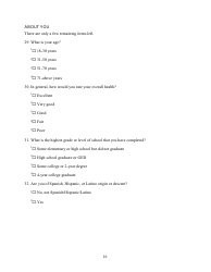 Patient Outcome Survey, Page 16