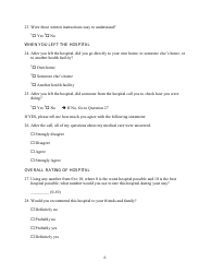 Patient Outcome Survey, Page 6