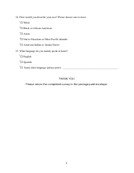 Patient Outcome Survey, Page 8