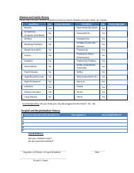 New Patient Intake Form, Page 3