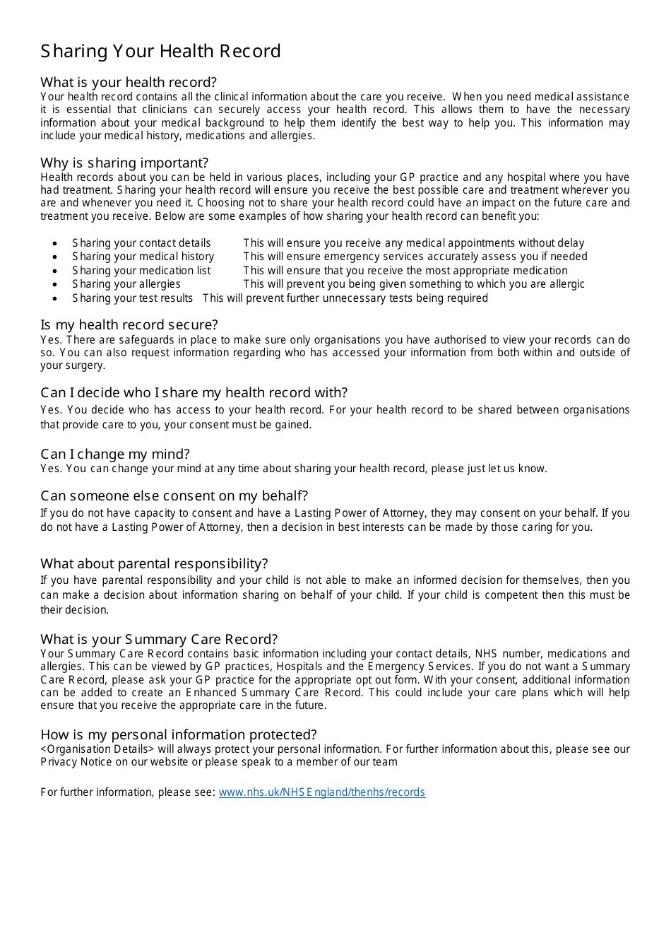 New Patient Registration Form - Child - United Kingdom, Page 5