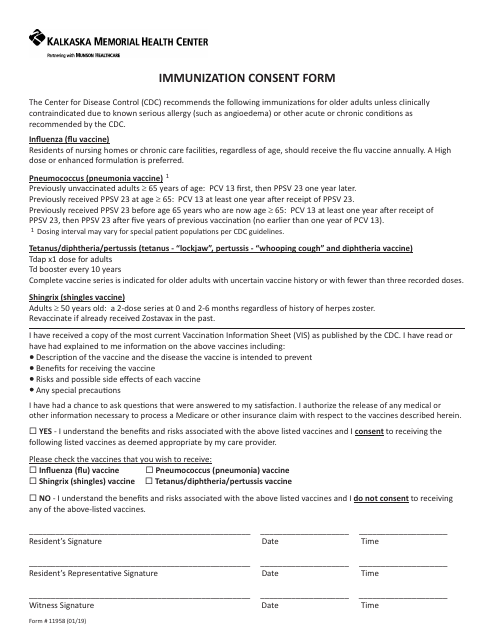 Immunization Consent Form Download Pdf