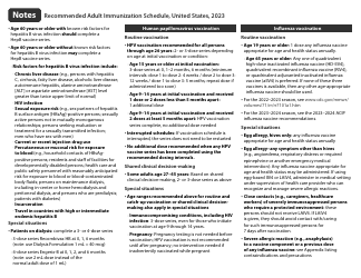 CDC Recommended Adult Immunization Schedule for Ages 19 Years or Older, Page 5