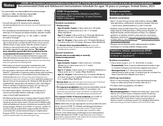 CDC Recommended Child and Adolescent Immunization Schedule, Page 5