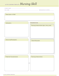 Document preview: Active Learning Template: Nursing Skill