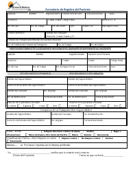 Document preview: Formulario De Registro Del Paciente (Spanish)