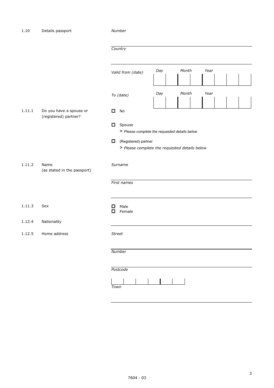 Appendix TB Test Referral Form - Netherlands, Page 3