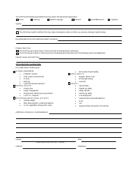 Form KDESHS002 Preventative Health Care Examination Form - Kentucky, Page 2