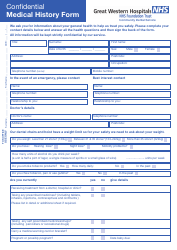 Document preview: Confidential Medical History Form - United Kingdom