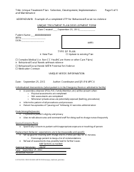 Unique Treatment Plan Development Form - Minnesota, Page 5