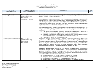 Form Filing Review Checklist - Health Maintenance Organizations (HMOs) (Individual and Small Group) - Virginia, Page 10