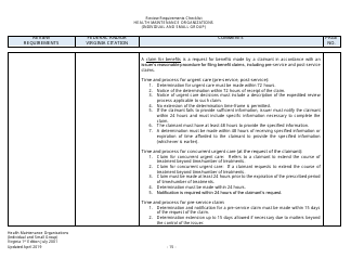 Form Filing Review Checklist - Health Maintenance Organizations (HMOs) (Individual and Small Group) - Virginia, Page 15