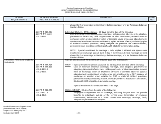 Form Filing Review Checklist - Health Maintenance Organizations (HMOs) (Individual and Small Group) - Virginia, Page 23