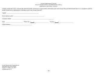 Form Filing Review Checklist - Health Maintenance Organizations (HMOs) (Individual and Small Group) - Virginia, Page 24