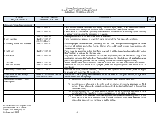 Form Filing Review Checklist - Health Maintenance Organizations (HMOs) (Individual and Small Group) - Virginia, Page 2