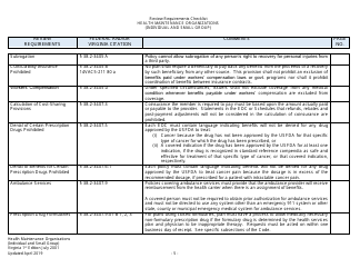 Form Filing Review Checklist - Health Maintenance Organizations (HMOs) (Individual and Small Group) - Virginia, Page 5